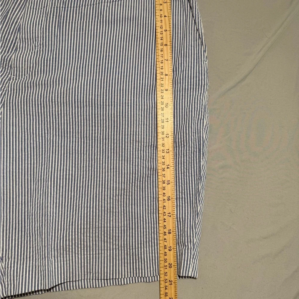 POLO‎ Ralph Lauren blue white striped flat front shorts, men's 40